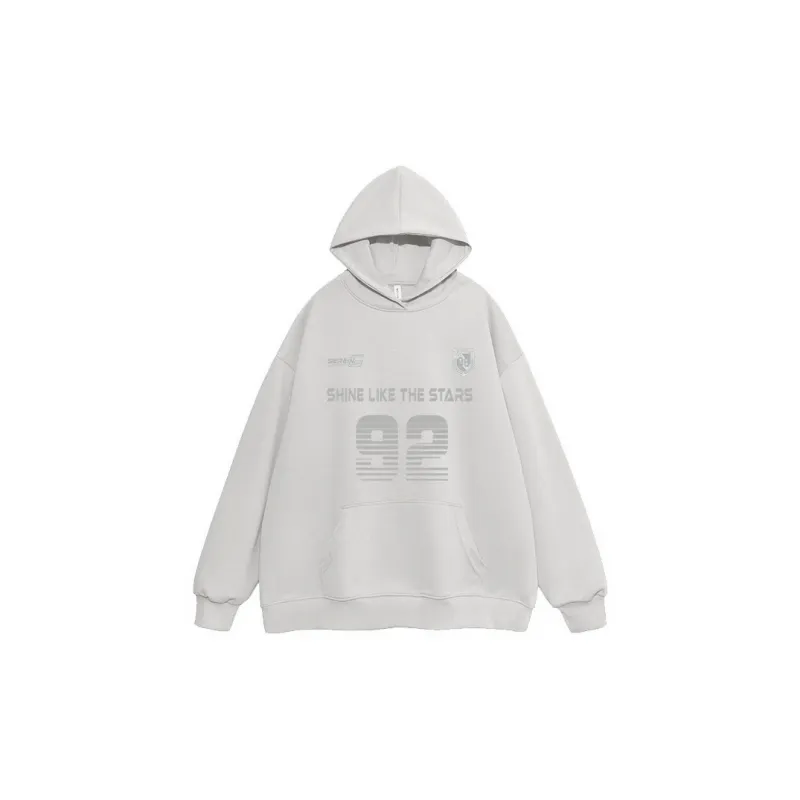 M MAICCO Sweatshirt Unisex White Gray-5