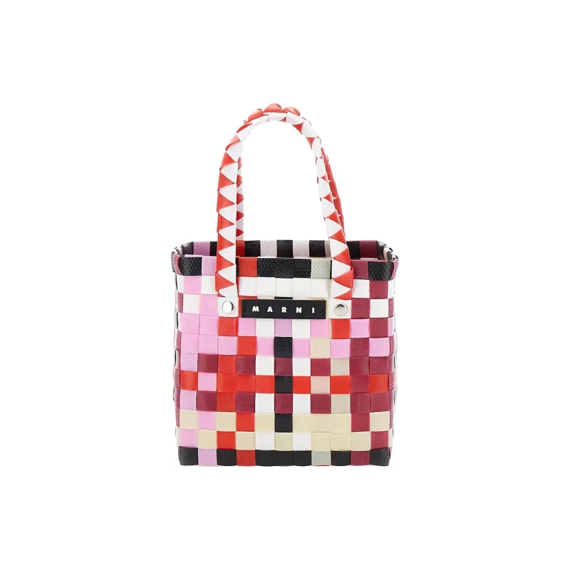 MARNI Interwoven Designed Mini Market Basket Bag-0
