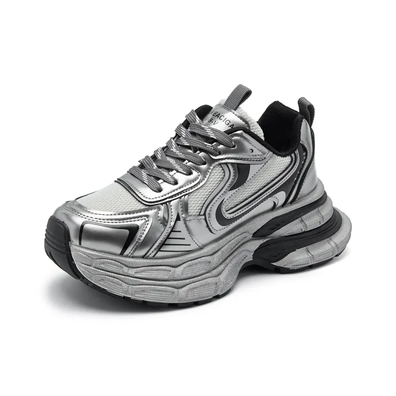 La Chapelle Height Increasing Abrasion Resistant Low Top Chunky Sneakers Women's-7