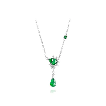 Double Happiness Gift Bean Type Jadeite Necklaces Women's
