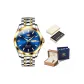Steel Band Blue Dial
