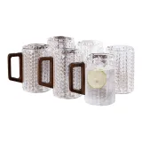 [Walnut Wood Handle]Rattan Cup 400ML/6 Pack