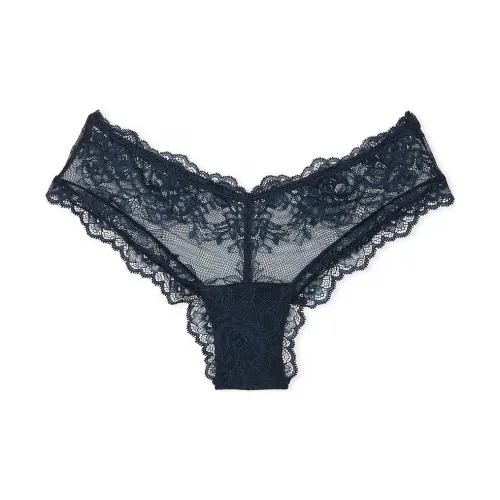 Victoria's Secret Very Sexy Rose Lace High Leg Cheeky Panty / DT Underpants Women's 1 Pack Dark Blue