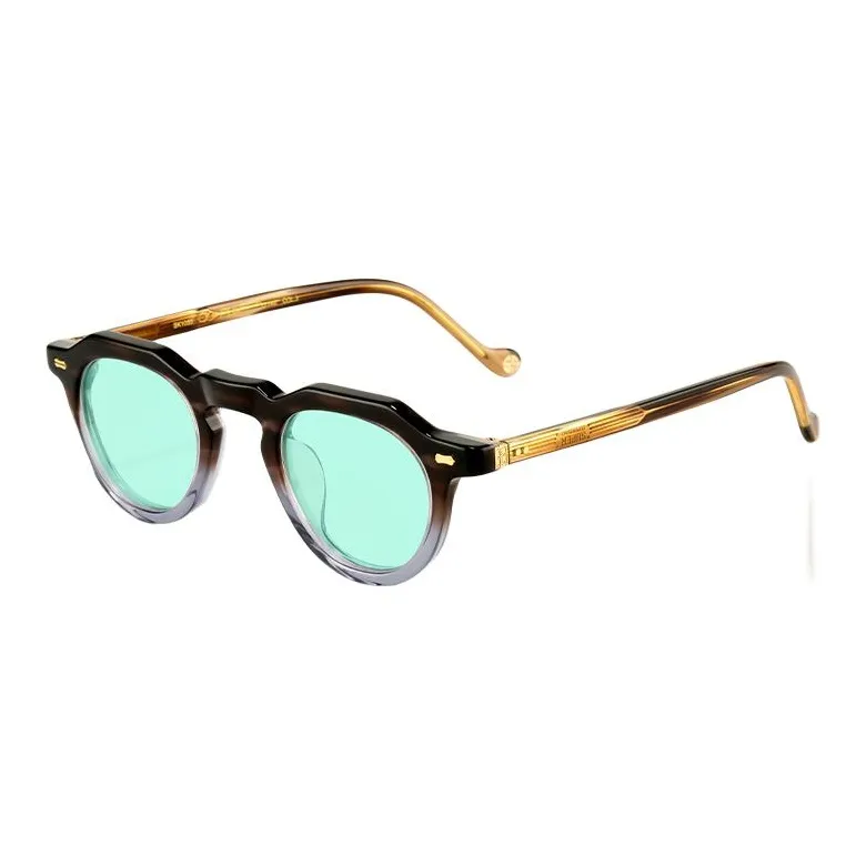 SUPER SUNG Plate Frame Round Sunglasses Unisex-2