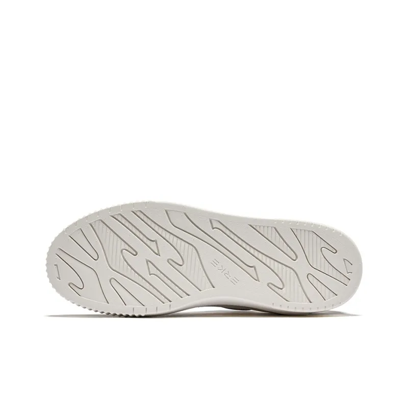 Erke Feather Stuffing Wear-resistant And Lightweight Low-Top Skateboard Shoes Men's Microcrystal White/Jet Black-3