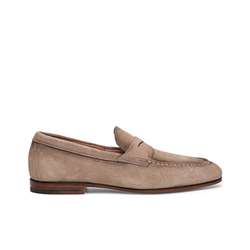 Santoni Suede Penny Loafers-1