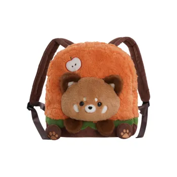 Holding Bamboo Polyester Backpack Large Size Unisex Orange