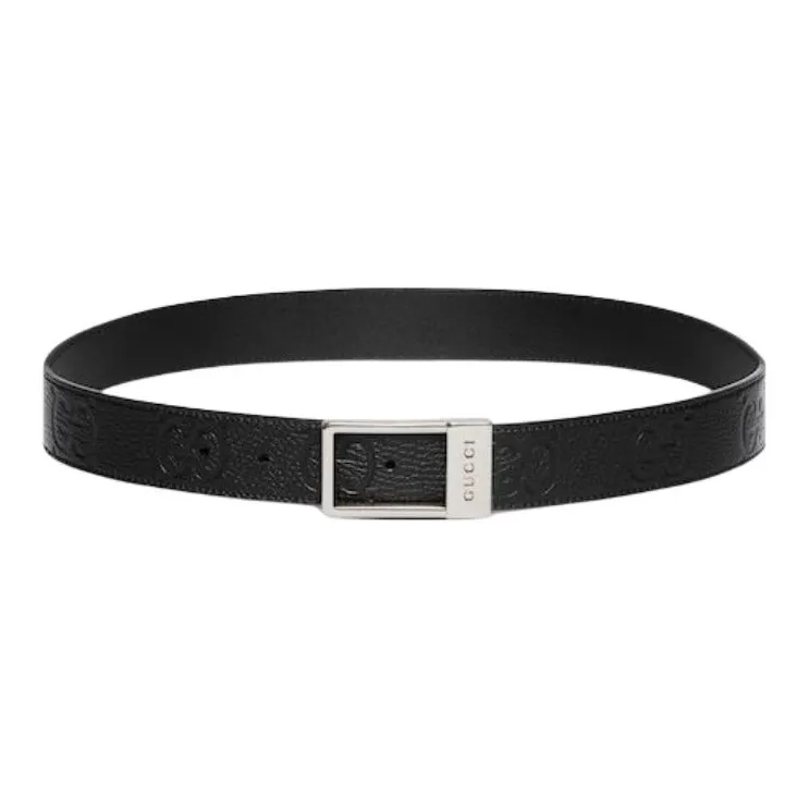 GUCCI Monogrammed Embossed Belt-0