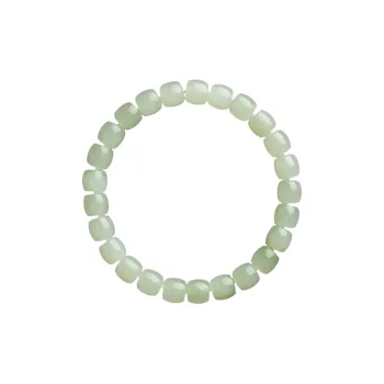 KING SIZE JEWELRY Hetian Jade Bracelets Pale Greenish White Jade Women's