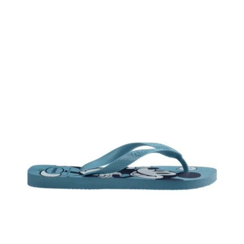 Disney x Havaianas Rubber Sole Abrasion Resistant Flip Flops Men's Blue-1
