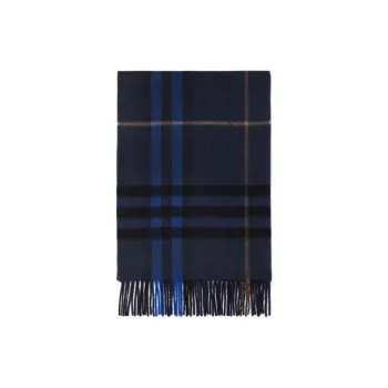 Burberry Checked Fringed Edge Scarf