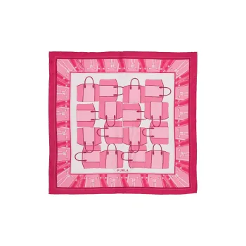 Furla Silk Silk Scarves Women's Pink