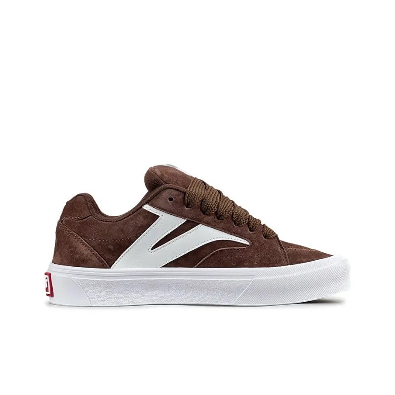 VFDF Slip Resistant Cushioning Wear Resistant Low Top Skateboard Shoes Unisex Chocolate Brown-1