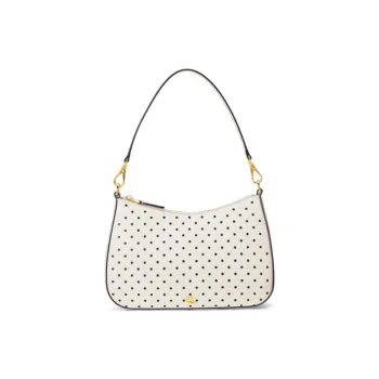 Polo Ralph Lauren Cross-Stitch Leather Portable Crossbody Bag Shoulder Bag Medium Size Women's White