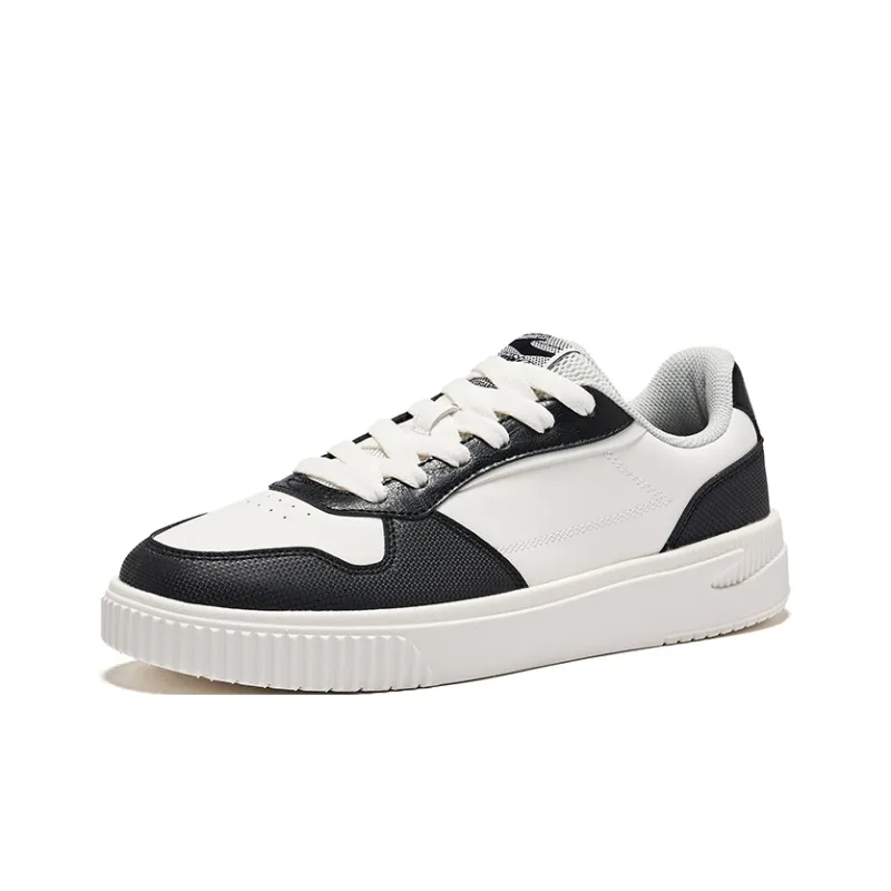 Erke Feather Stuffing Wear-resistant And Lightweight Low-Top Skateboard Shoes Men's Microcrystal White/Jet Black-2