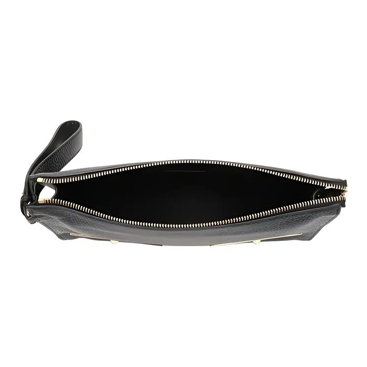 FENDI Cow Leather Clutch Unisex Black-5