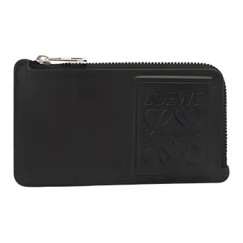 LOEWE Satin Calfskin Card Holder Men's Black