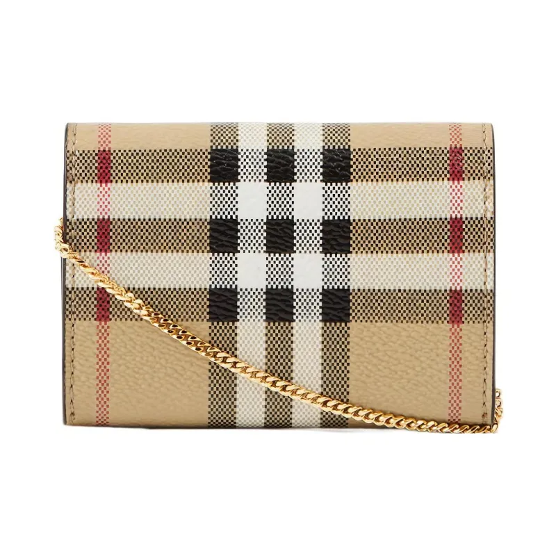 Burberry Leather One Shoulder Crossbody Card Holder Women's Archive Beige-2