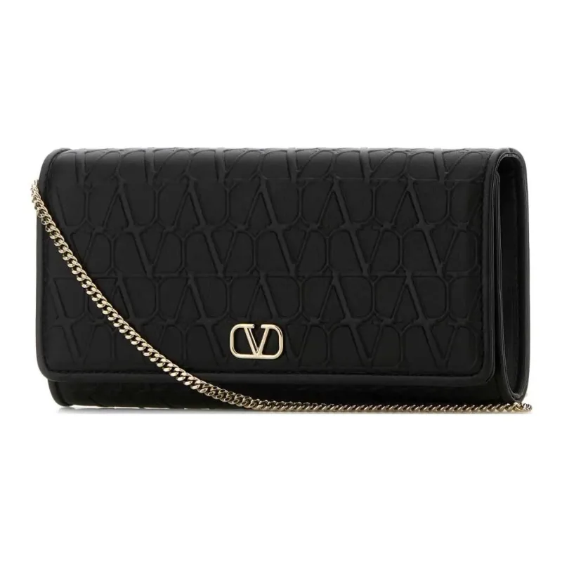 Valentino Logo Plaque Foldover Top Wallet-1