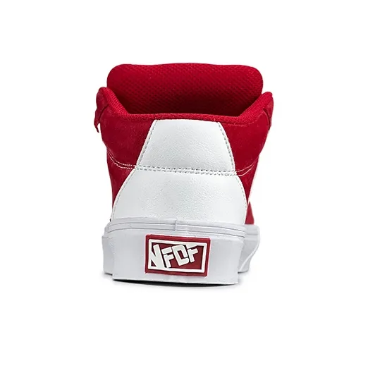 VFDF Snake Year Limited Edition Anti Slip Wear Resistant Mid Top Skateboard Shoes Unisex Red White-4