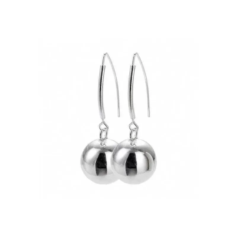 Stone Edge Poly Foot Silver 990 Sterling Silver Hoop Earrings Unisex-0