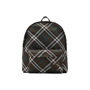 Burberry Polyester Backpack Men's Gray