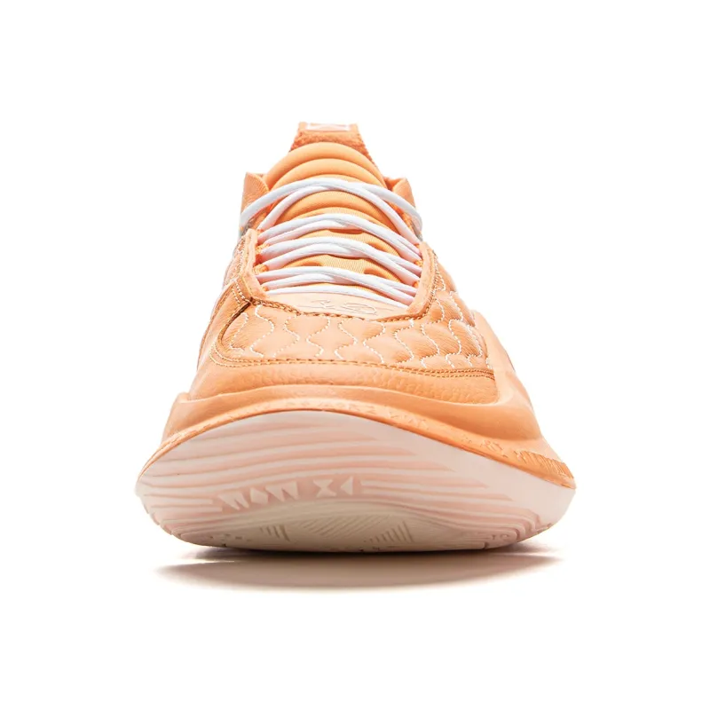 LiNing Wow11 Cushioning Lightweight Rebound Mid-Top Basketball Shoes Men's Cloud Brocade Orange-4
