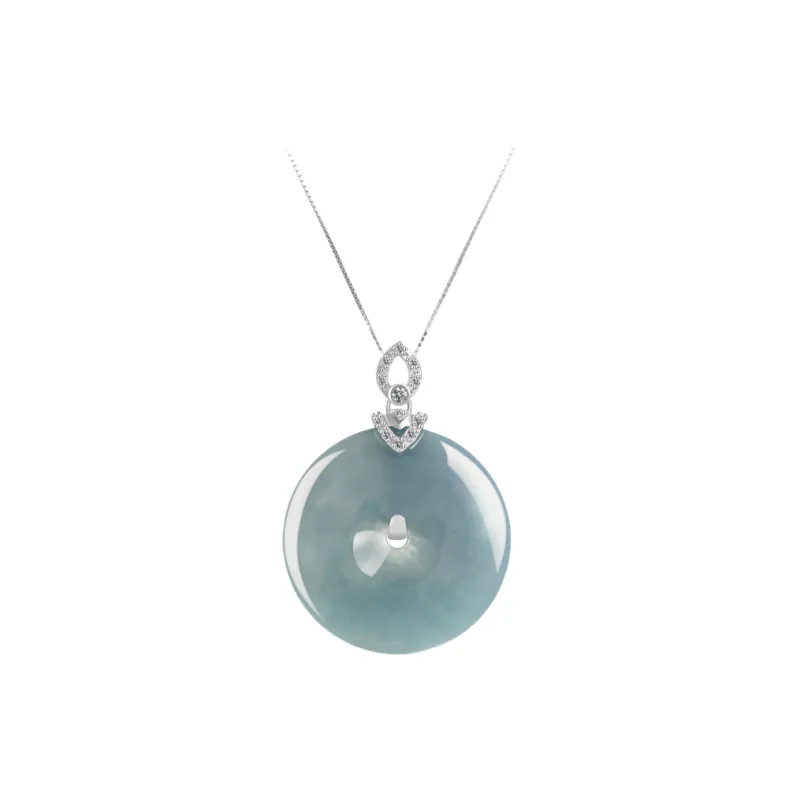 Double Happiness Gift Glutinous Jade Necklaces Unisex-0