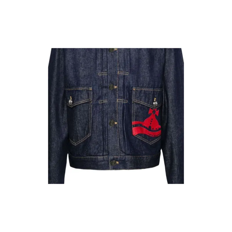 Vivienne Westwood Logo Printed Denim Jacket-3