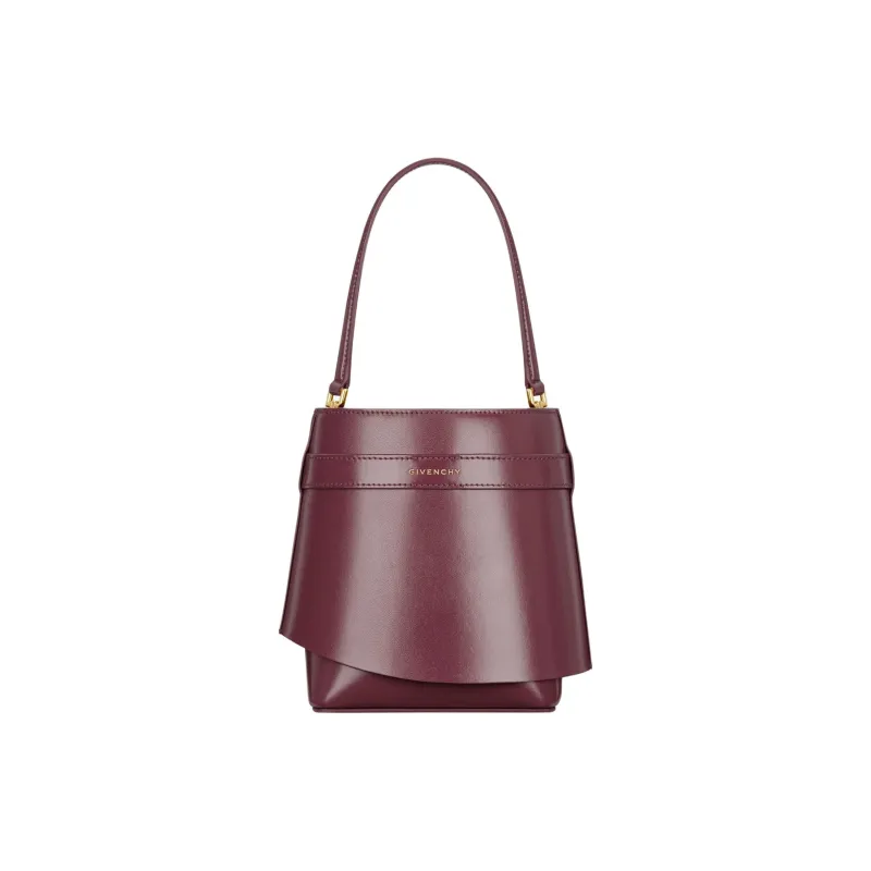 Givenchy Shark Lock Calfskin Bucket Bag, Shoulder Bag, Crossbody Bag, Handbag Women's Rouge Red-3