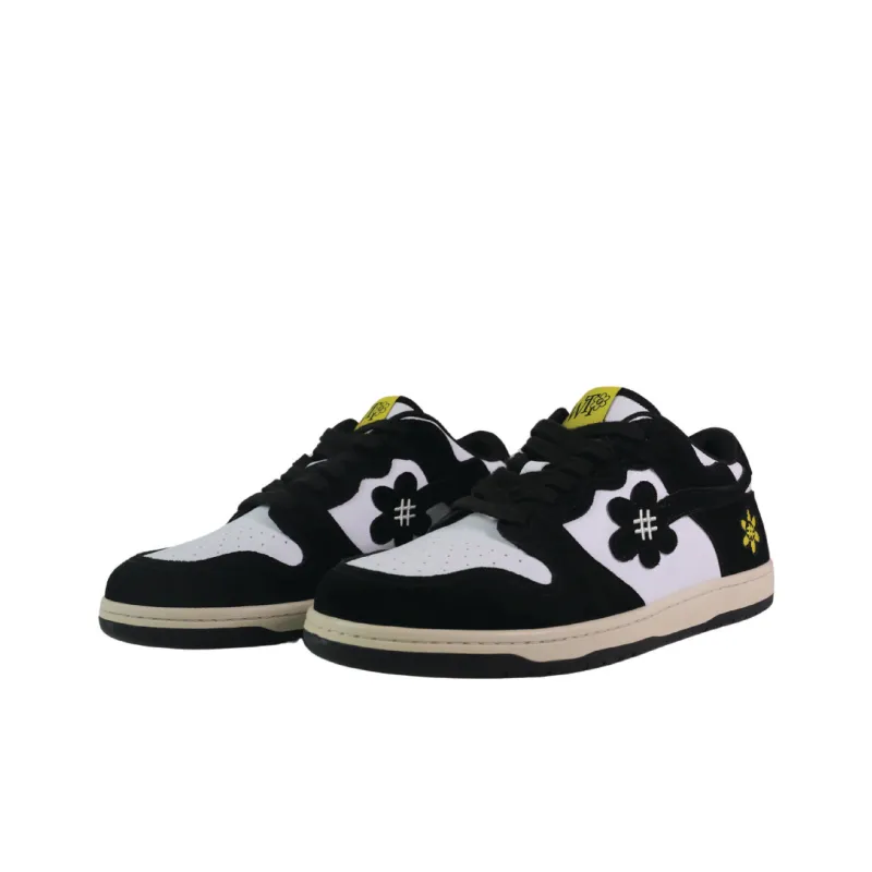 WATER THE PLANT Low Top Skateboard Shoes Women's Black-2