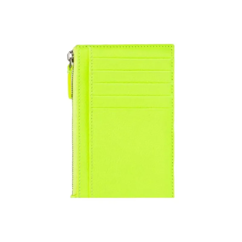 Balenciaga Cash Cow Leather Coin Purses Card Holders Large Size Men's Yellow-3