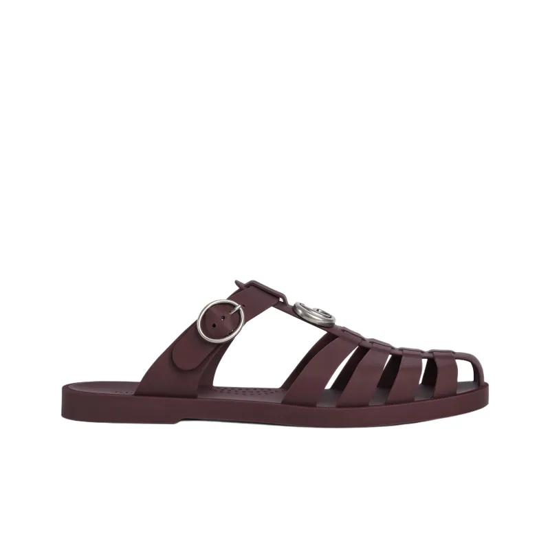 GUCCI Closed Toe Slippers Men's Chocolate-1