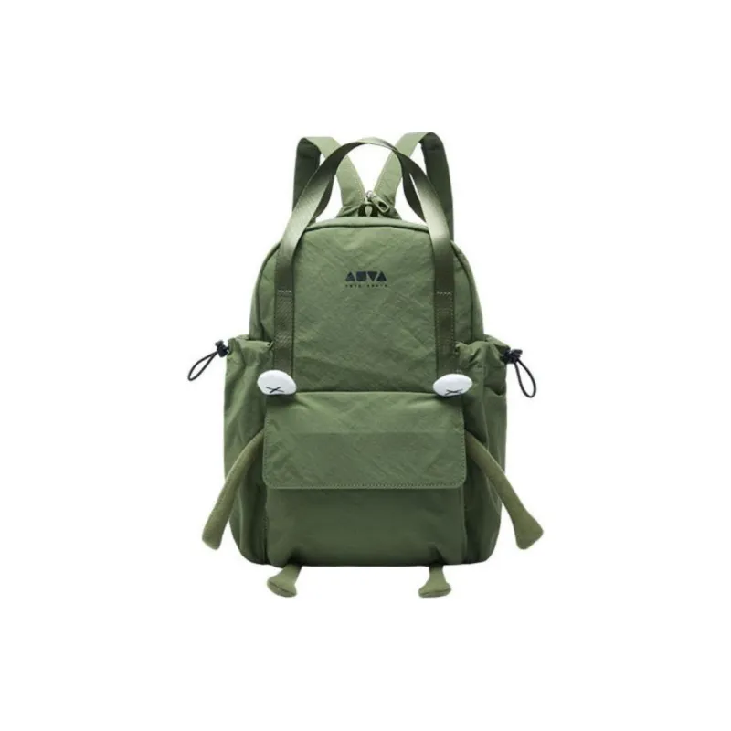 Anta Nylon Fabric Backpack Regular Unisex Basic Black/Ink Jade Green-6
