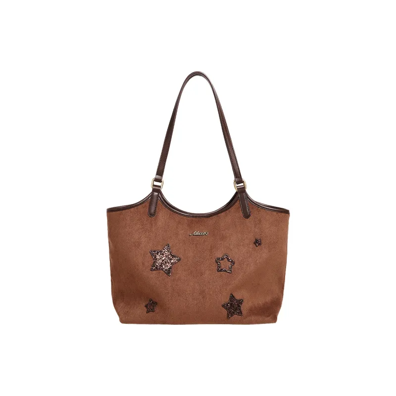 AILUXI PU Tote Bag, Shoulder Bag Women's Starry Black-6