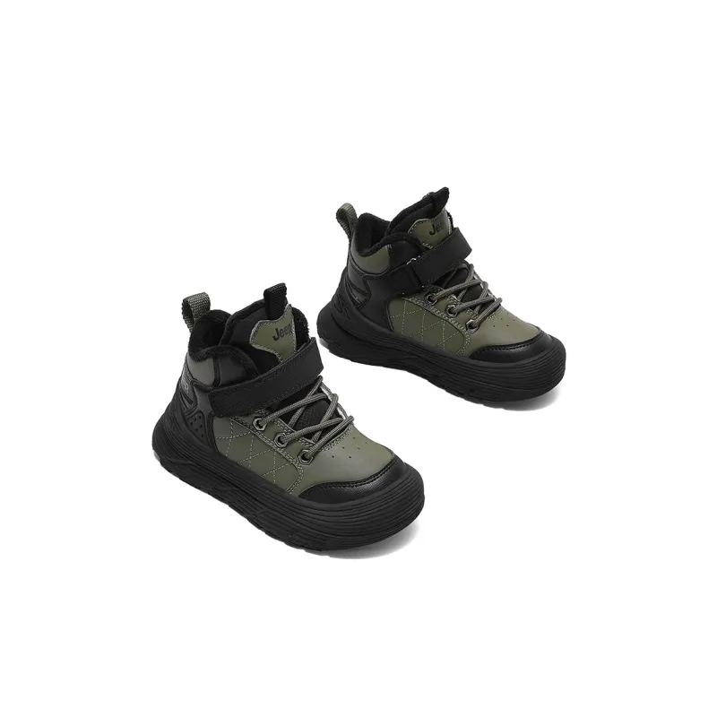 Jeep Durable Warm Kids Lifestyle Shoes Black Army Green Kids'-3