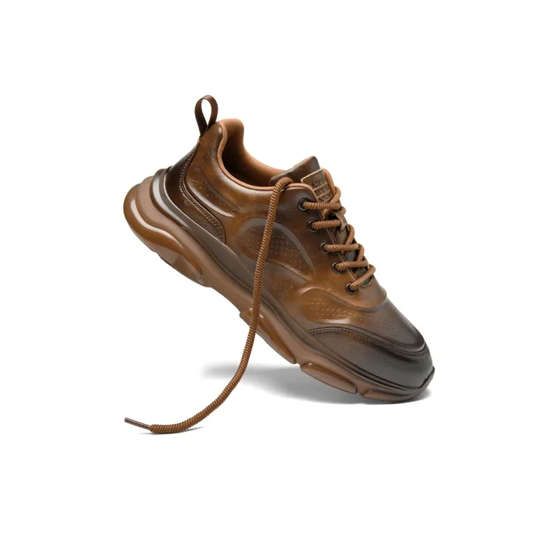 AOKANG Height Increasing Slip Resistant Low Top Chunky Sneakers Men's Shopping Bag-9