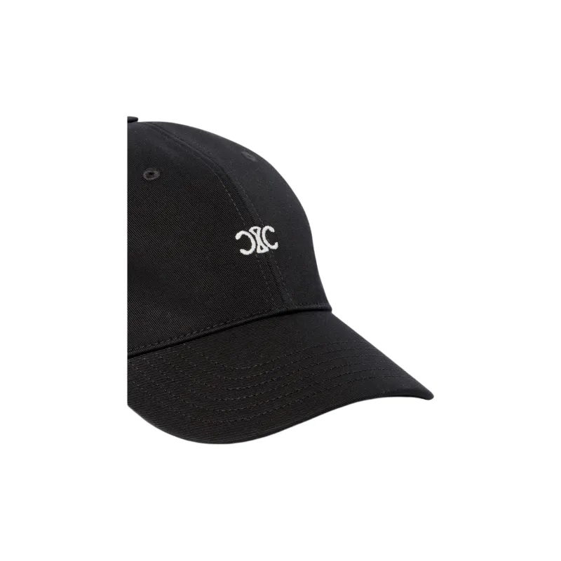 CELINE Triomphe Logo Embroidered Baseball Cap-4