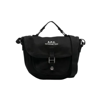 A.P.C Logo Printed Foldover Top Messenger Bag