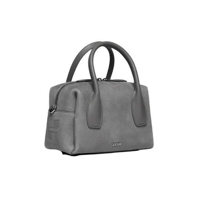ZESH Calfskin One Shoulder Handbag Trumpets Women's Concrete Gray-1