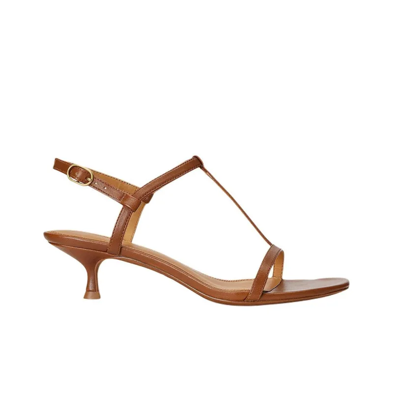 Polo Ralph Lauren 40mm Kitten-heel Leather Sandals Women's-1