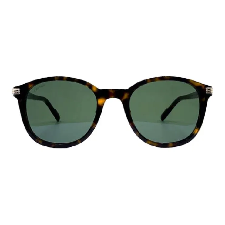 CARTIER Acetate Irregular Shape Sunglasses Unisex Tortoiseshell-1