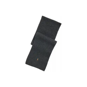 Polo Ralph Lauren Cotton Blend Polyester Knit Scarves Men's Gray