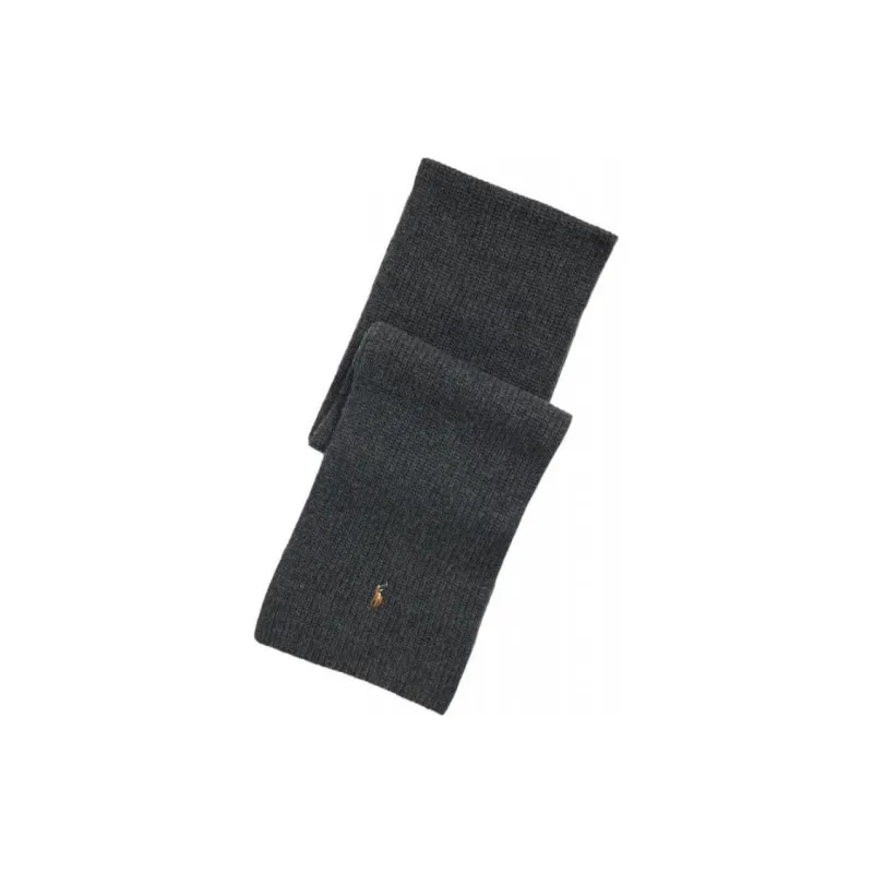 Polo Ralph Lauren Cotton Blend Polyester Knit Scarves Men's Gray-0