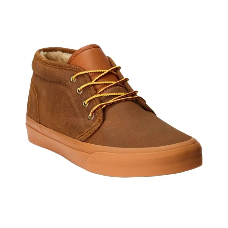 Polo Ralph Lauren Keaton High-Top Skateboard Shoes Men's Brown-2