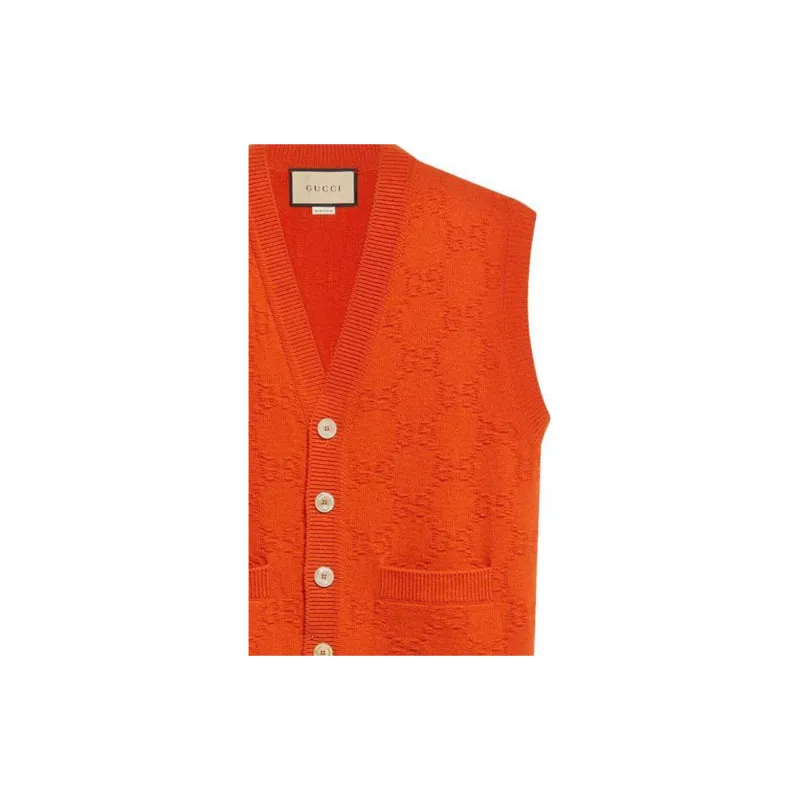 GUCCI GG motif Knit Vest-7