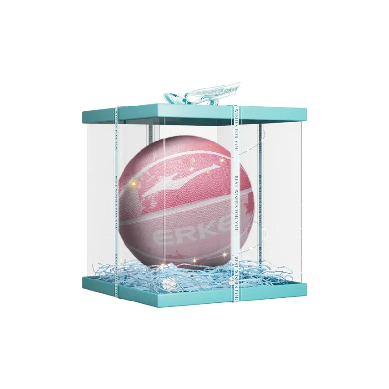 Erke Rubber Basketball Cloud Pink Size 5 Size 7 Training Match Unisex-7