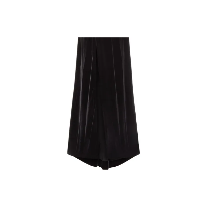 Valentino V Neck Sleeveless Velvet Dress-4