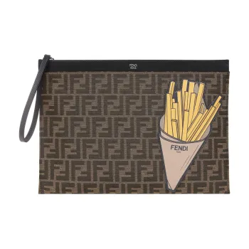 FENDI Ff Jacquard Large Clutch Bag