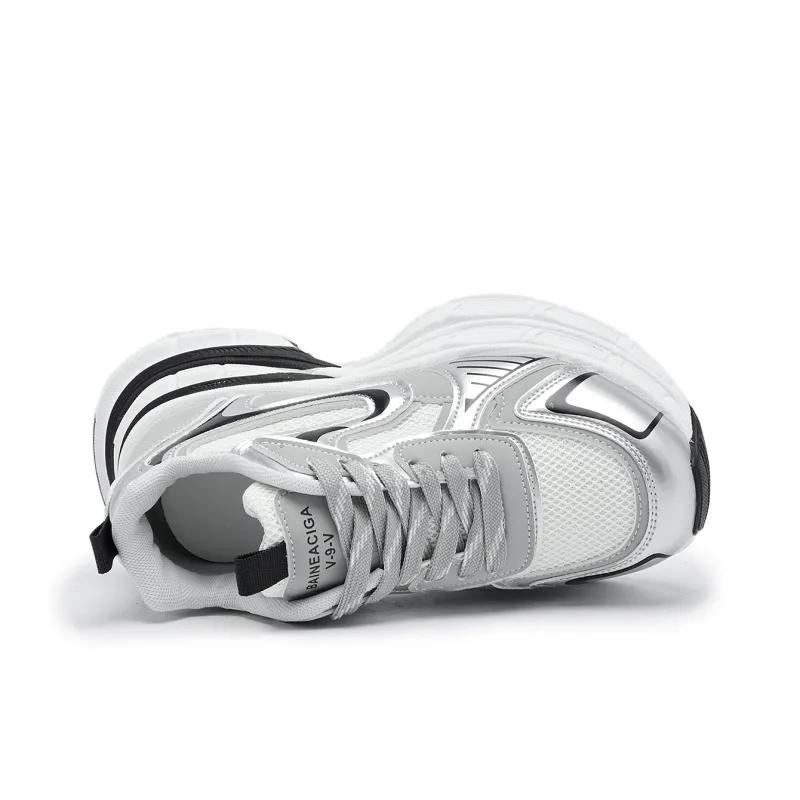 La Chapelle Height Increasing Abrasion Resistant Low Top Chunky Sneakers Women's-3